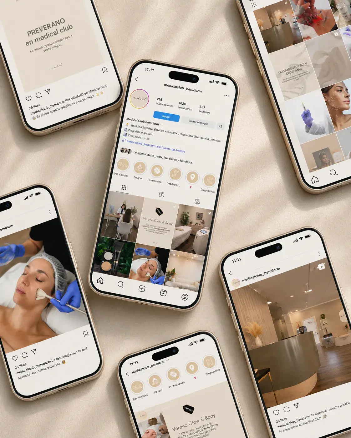 Feed de Instagram Medical Club